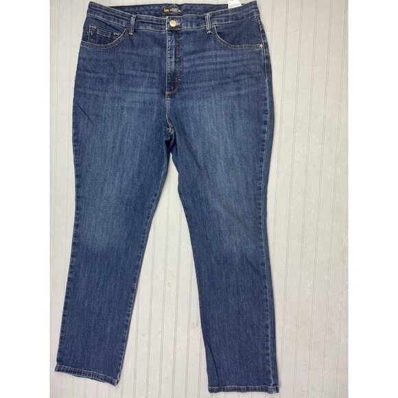 Lee Size 18 Womens Jeans Relaxed Fit Straight Leg Instantly Slimming Hi … - Picture 1 of 4